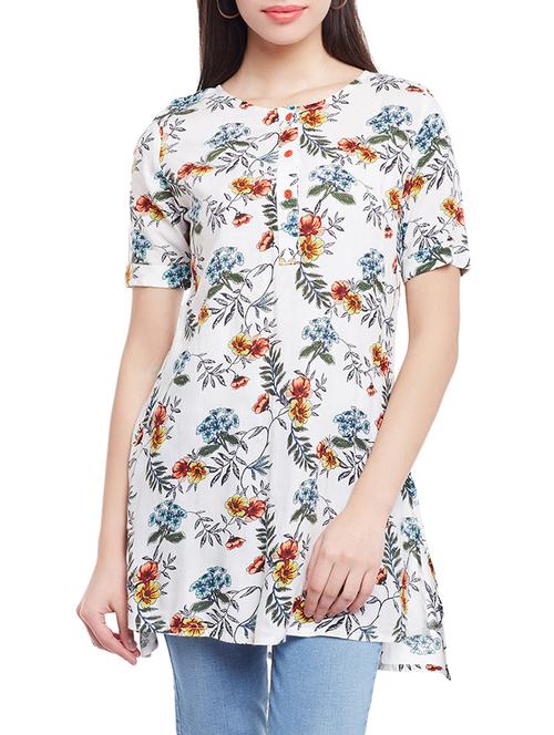 botanical print button detail tunic - 14883810 - Very Small Image - 1