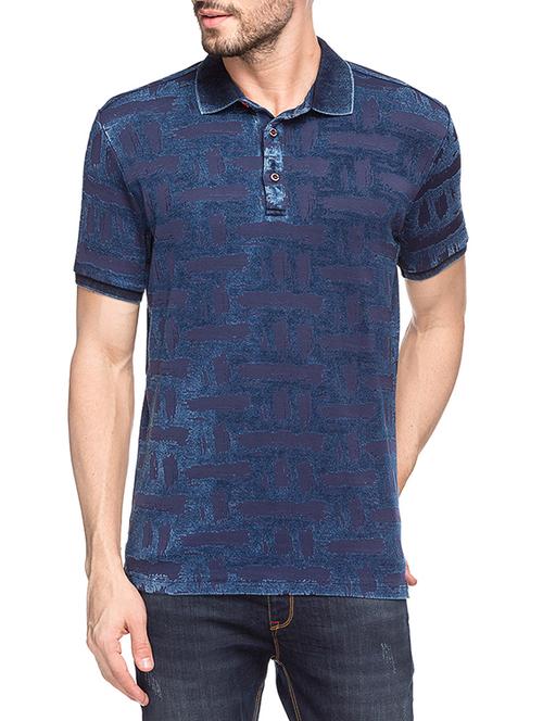 navy-blue cotton t-shirt - 14884432 - Very Small Image - 1