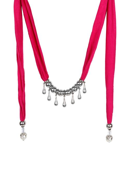pink velvet long necklace - 14884651 - Very Small Image - 1