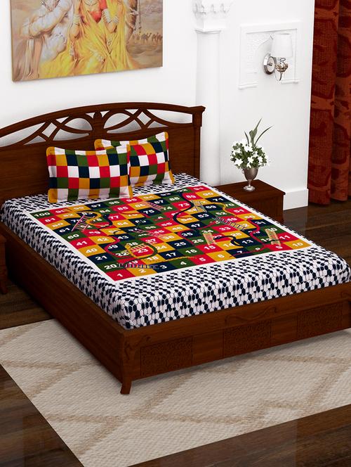 multi colored cotton bedsheet - 14886824 - Very Small Image - 1