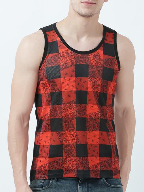 red cotton poly vest - 14887866 - Very Small Image - 1