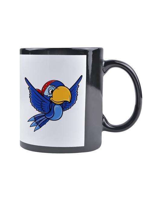 pirate parrot black printed coffee mug - 14888722 - Very Small Image - 1