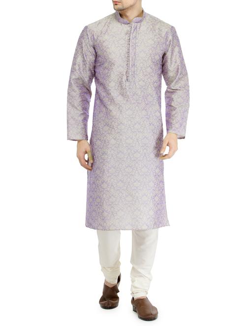 lavender dupion ethnic wear set - 14888835 - Very Small Image - 1
