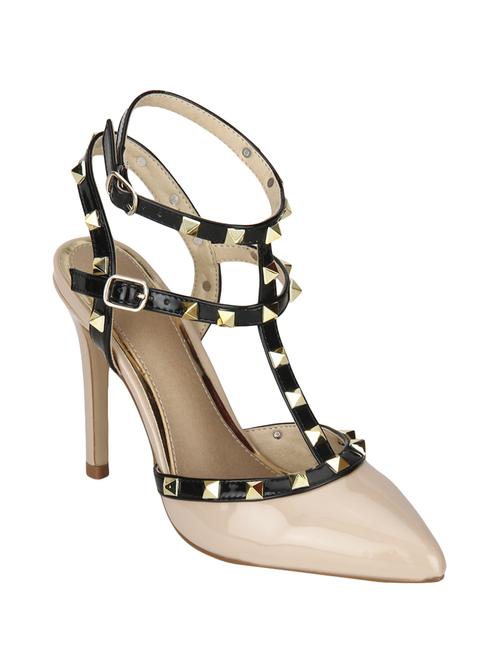 nude patent leather ankle strap sandals - 14889004 - Very Small Image - 1