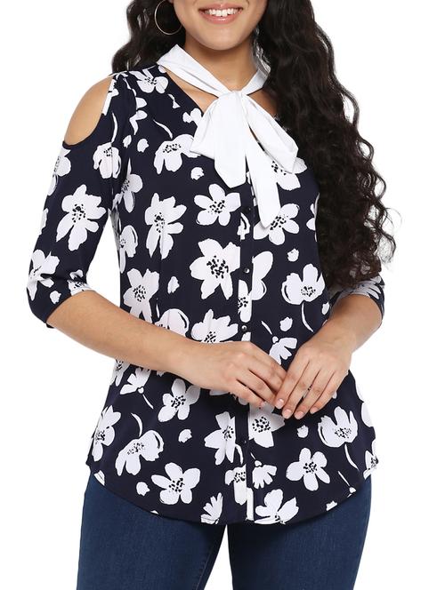 tie knot floral plus tunic - 14889147 - Very Small Image - 1