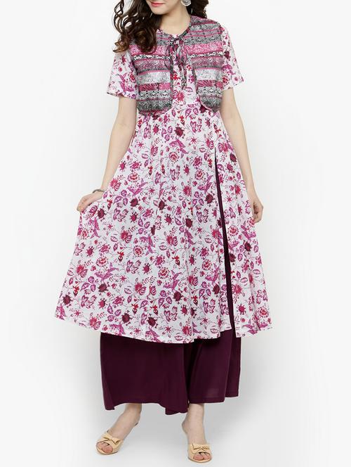 multicolor kurta palazzo set - 14889437 - Very Small Image - 1
