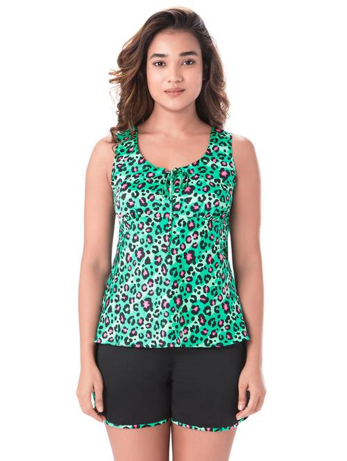 tie up neck top with shorts set - 14889487 - Very Small Image - 1