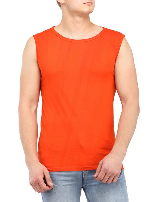 orange solid t-shirt - 14890354 - Very Small Image - 1