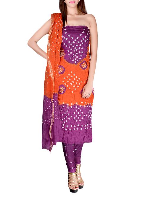 multi colored cotton unstitched suit - 14890833 - Very Small Image - 1