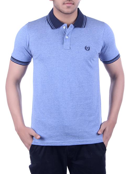 light blue cotton polo t-shirt - 14891659 - Very Small Image - 1