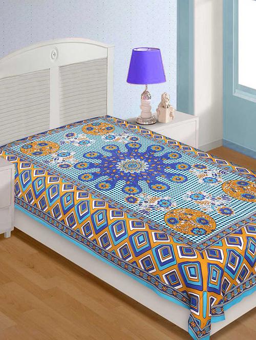 cotton traditional jaipuri single bedsheet - 14891876 - Very Small Image - 1