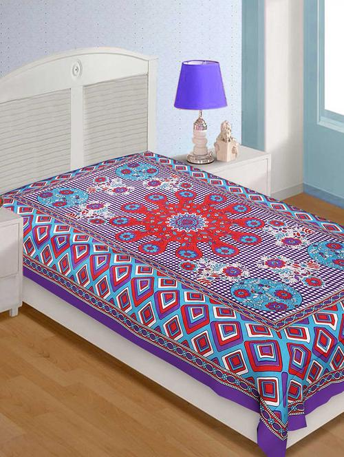 cotton traditional jaipuri single bedsheet - 14891877 - Very Small Image - 1
