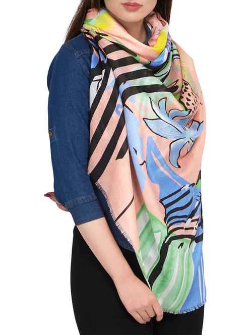 multi colored viscose stole - 14893586 - Very Small Image - 1