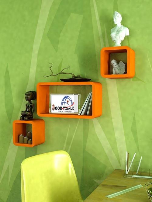 decor home wall shelf set of 2 cube & 1 rectangle wall rack shelves - 14894337 - Very Small Image - 1