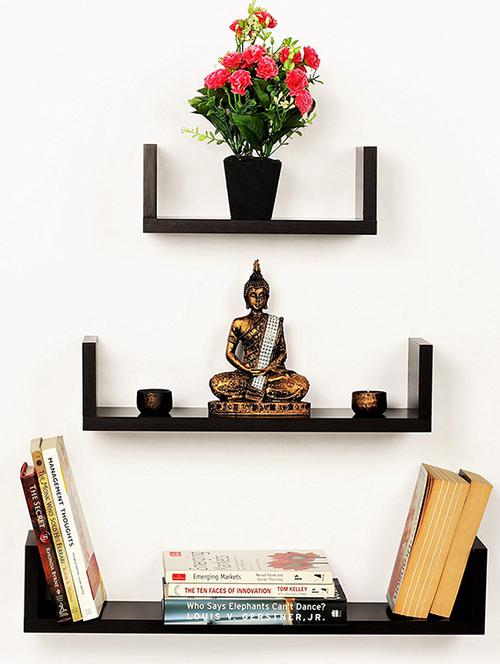 set of 3 u shape wall shelves - 14894374 - Very Small Image - 1