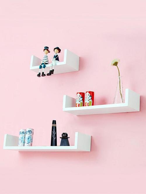set of 3 u shape wall shelves - 14894387 - Very Small Image - 1