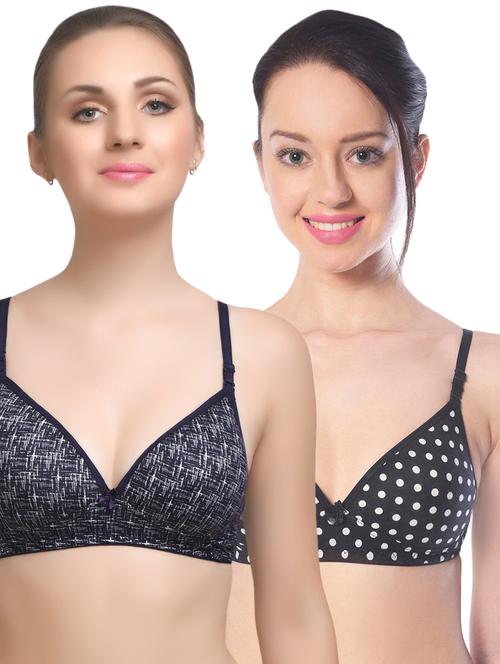set of 2 bow patch bra - 14894799 - Very Small Image - 1