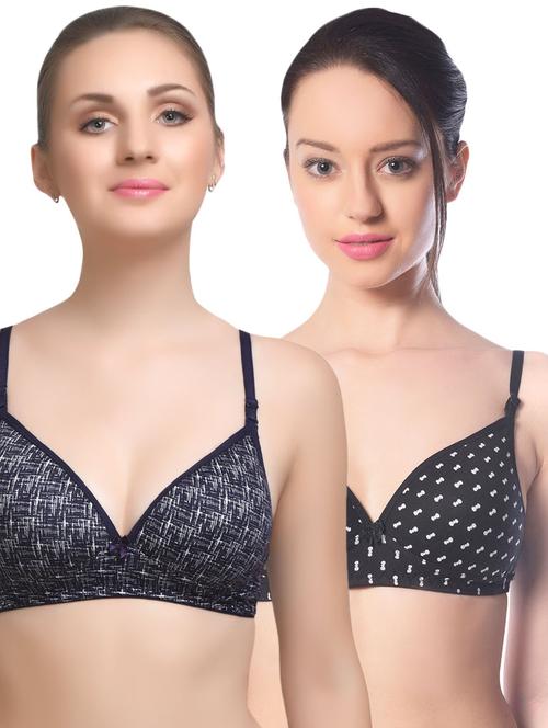 set of 2 bow patch bra - 14894800 - Very Small Image - 1