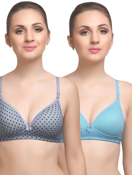 set of 2 bow patch bra - 14894814 - Very Small Image - 1