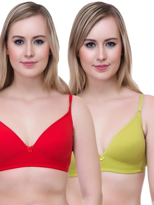 set of 2 multi colored cotton bra - 14894842 - Very Small Image - 1