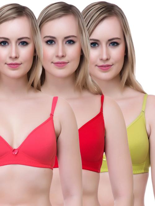 set of 3 bow patch bra - 14894859 - Very Small Image - 1