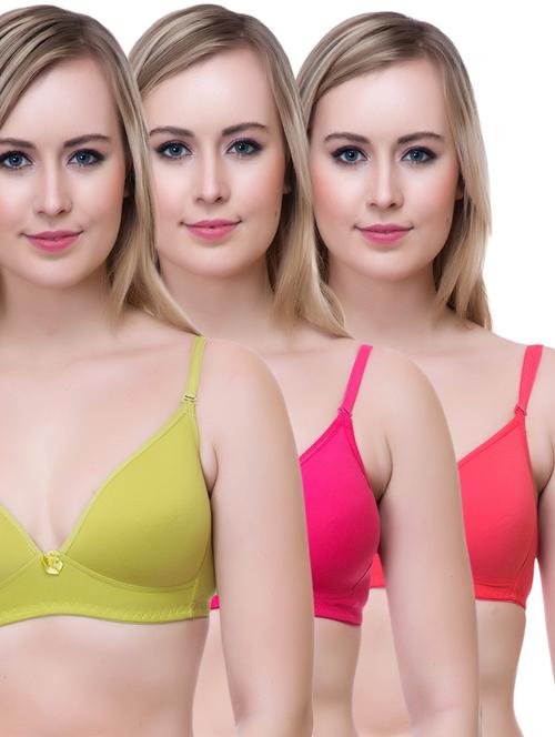set of 3 bow patch bra - 14894870 - Very Small Image - 1
