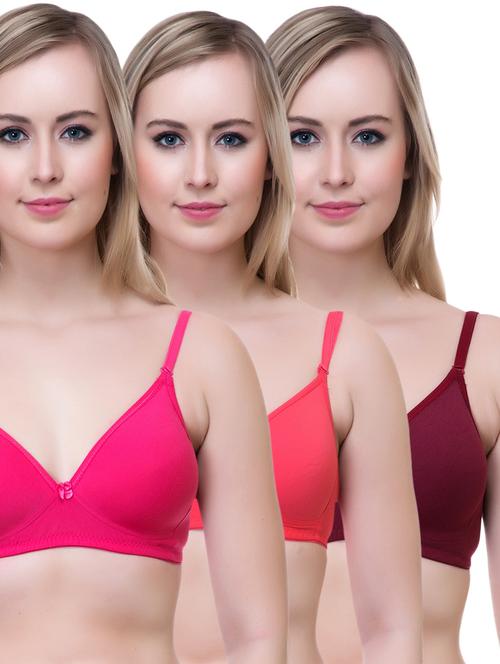 set of 3 bow patch bra - 14894877 - Very Small Image - 1