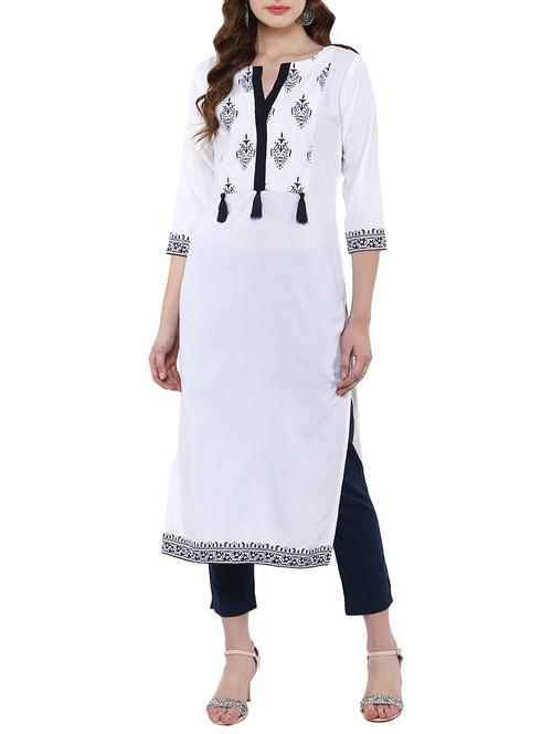 women's straight kurta - 14895076 - Very Small Image - 1
