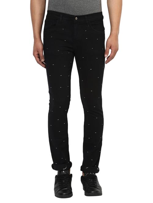 black denim embroidered jeans - 14895544 - Very Small Image - 1