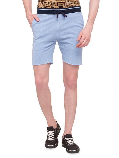 light blue cotton blend shorts - 14898642 - Very Small Image - 1