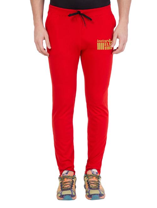 red cotton full length track pant - 14898726 - Very Small Image - 1