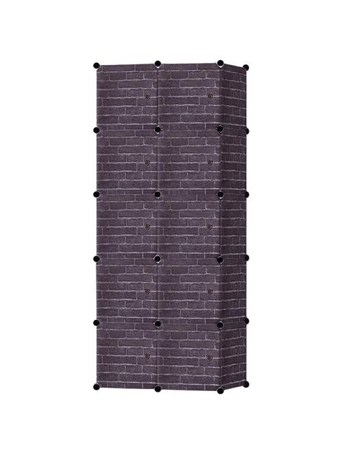 fancy double foldable cube almirah pp collapsible wardrobe with shelves - 14898823 - Very Small Image - 1