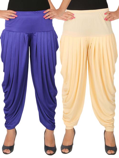 multi colored lycra combo salwars - 14900511 - Very Small Image - 1