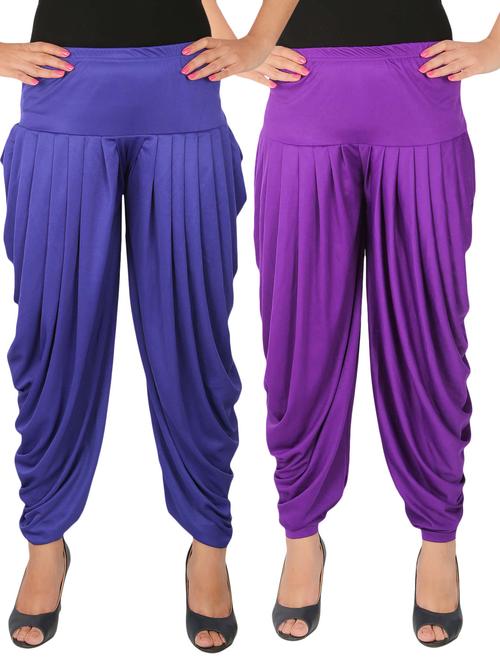 multi colored lycra combo salwars - 14900518 - Very Small Image - 1