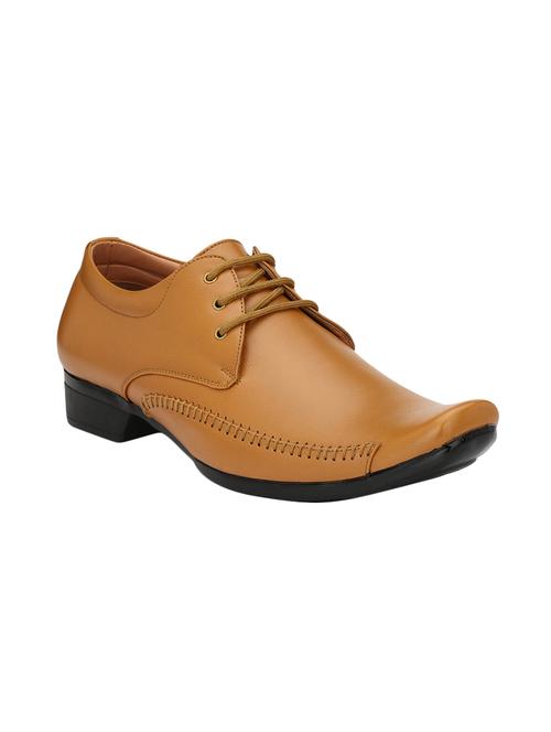 tan leatherette formal derby - 14900652 - Very Small Image - 1