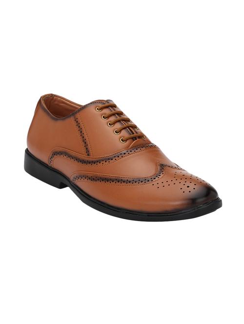 tan leatherette formal brouge - 14900653 - Very Small Image - 1