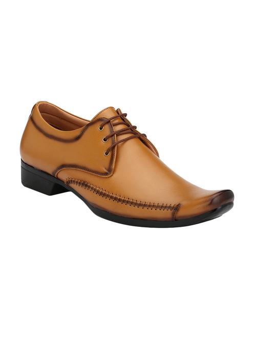 tan leatherette formal derby - 14900654 - Very Small Image - 1