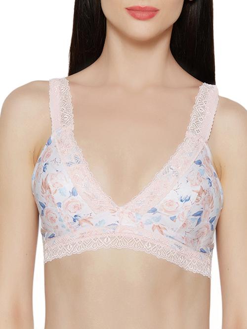 lace detail floral bra - 14900677 - Very Small Image - 1