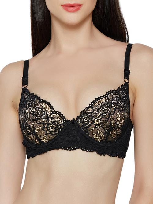 floral laced t-shirt bra - 14900695 - Very Small Image - 1