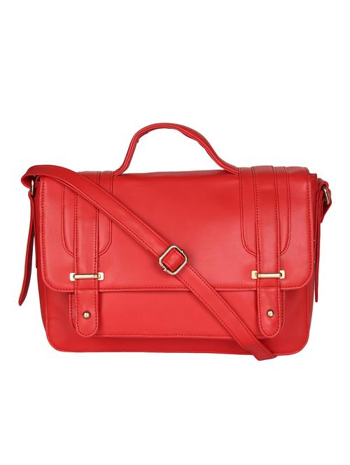 red leatherette regular sling bag - 14900753 - Very Small Image - 1