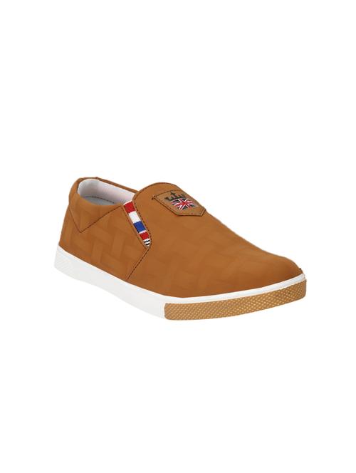 tan leatherette casual slipon - 14902051 - Very Small Image - 1
