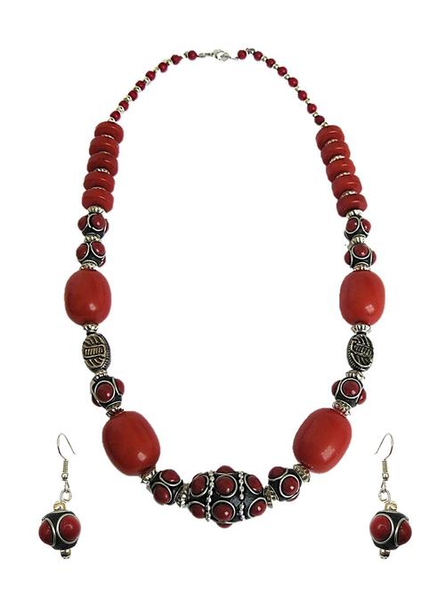 orange metal tribal necklace - 14902556 - Very Small Image - 1
