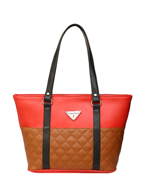 red leatherette regular handbag - 14903480 - Very Small Image - 1