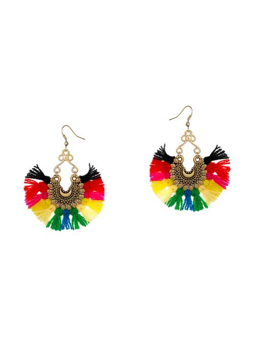 multi colored metal drop earrings - 14903734 - Very Small Image - 1