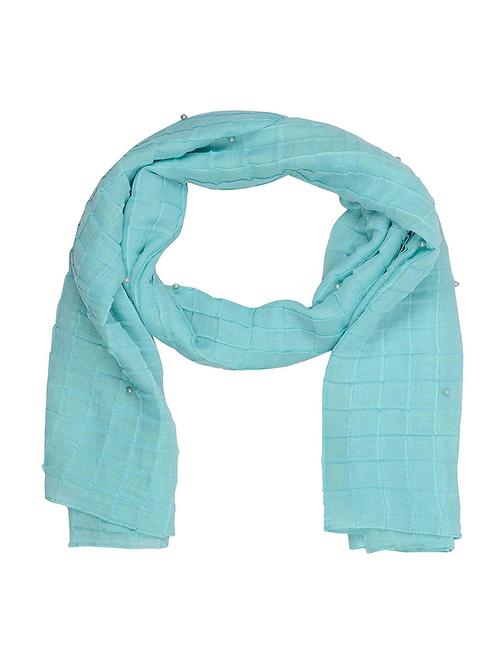 blue cotton stole - 14904529 - Very Small Image - 1