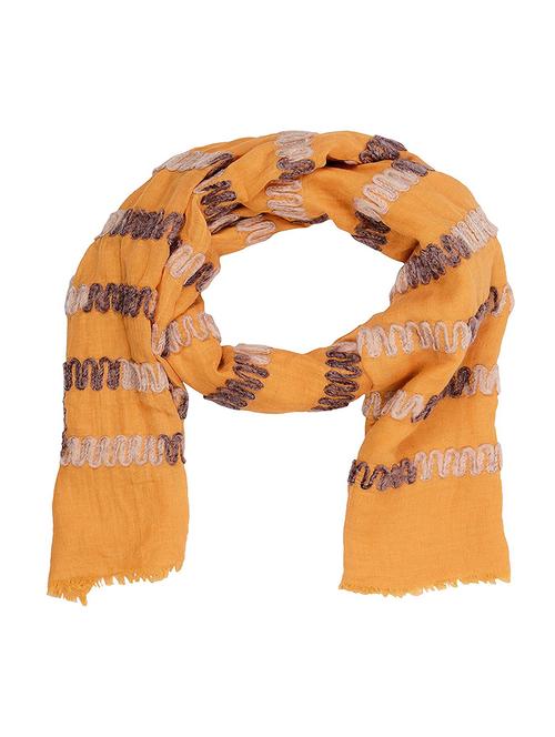 yellow cotton stole - 14904563 - Very Small Image - 1