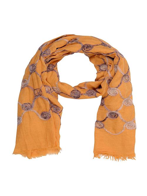 yellow cotton stole - 14904587 - Very Small Image - 1