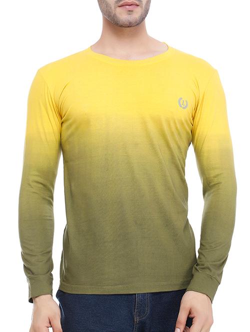 yellow cotton ombre t-shirt - 14904816 - Very Small Image - 1