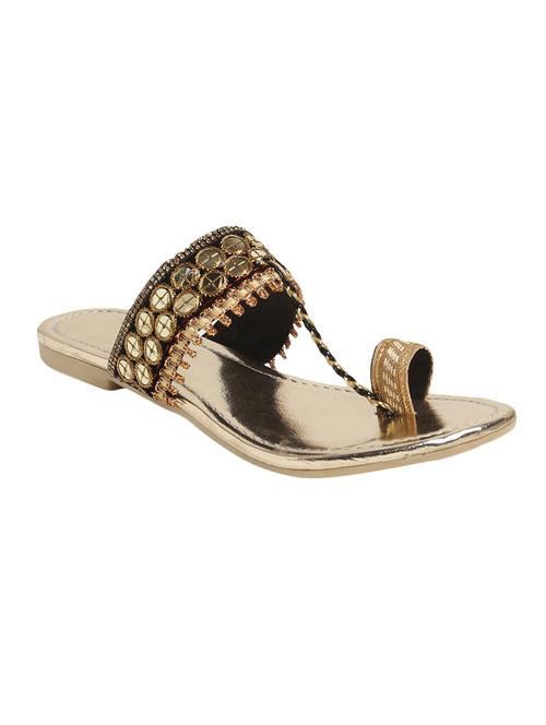 black one toe kolhapuri - 14904948 - Very Small Image - 1
