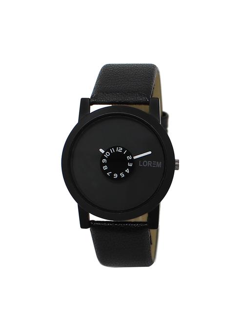 lorem analog attractive black dial men's watch - 14905114 - Very Small Image - 1